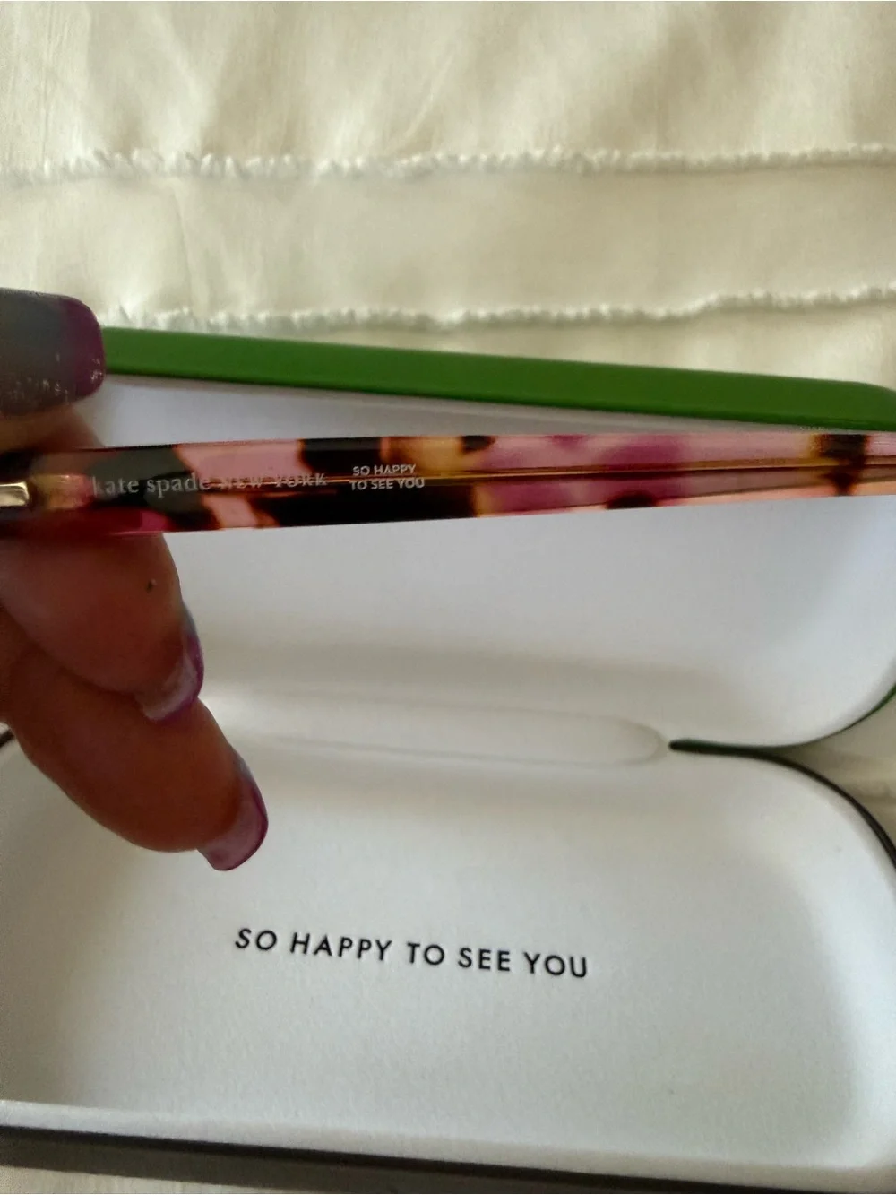 kate spade Teal and Pink Cat-Eye Women's Glasses